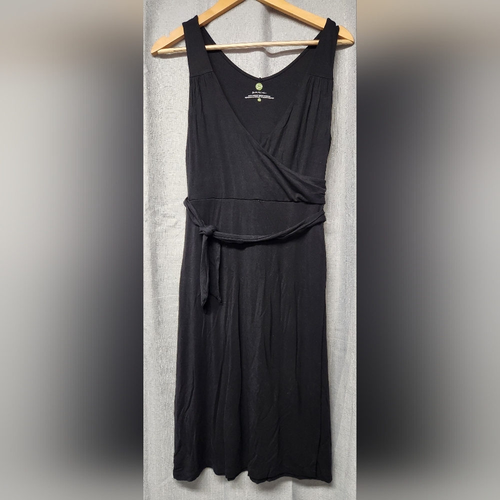 Dakini- Women's black dress-Look of wrap around- Size Large